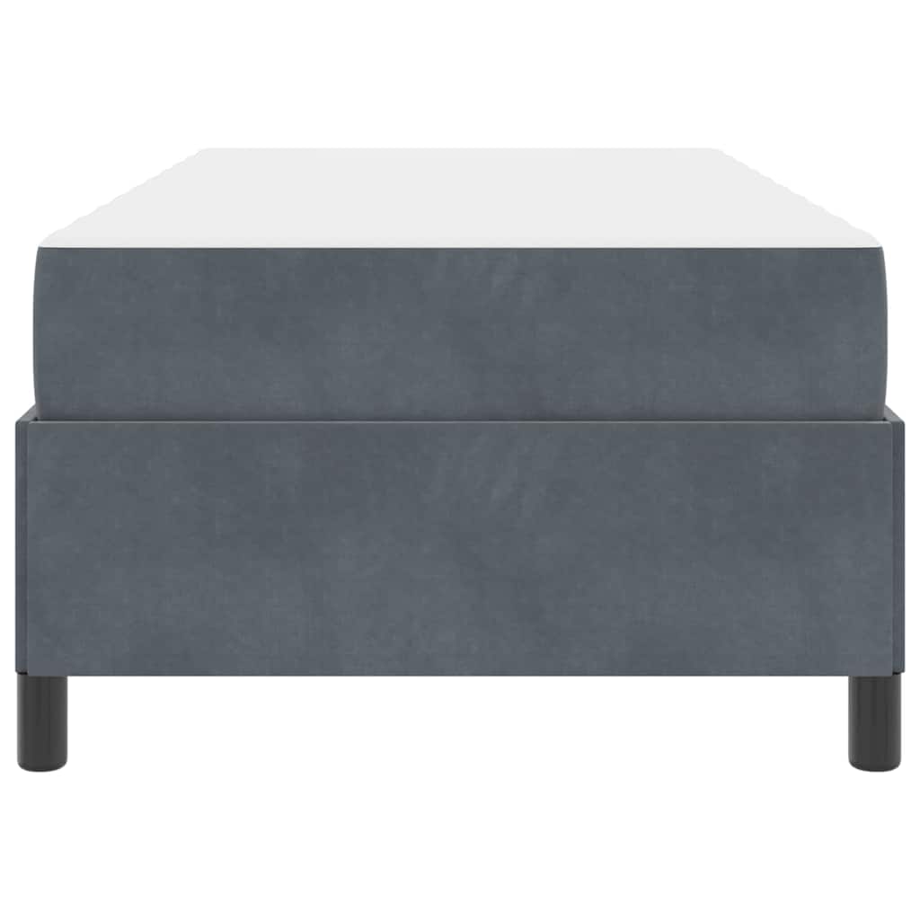 Bettgestell Dunkelgrau und Grau und Weiß 90 x 200 cm Samt