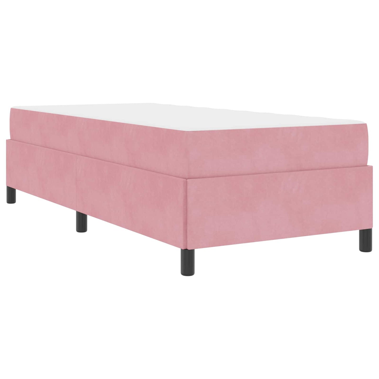Bettrahmen mit Matratze Rosa 90 x 200 cm Stoff