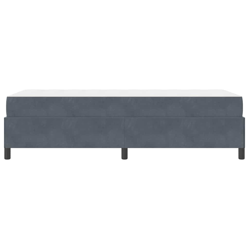 Bettgestell mit Matratze Dunkelgrau und Weiß 100 x 200 cm Samt