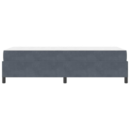 Bettrahmen mit Matratze Dunkelgrau 100 x 200 cm Stoff