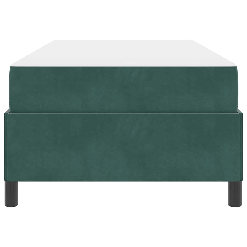 Bettgestell Dunkelgrün und Grün und Weiß 100 x 200 cm Samt