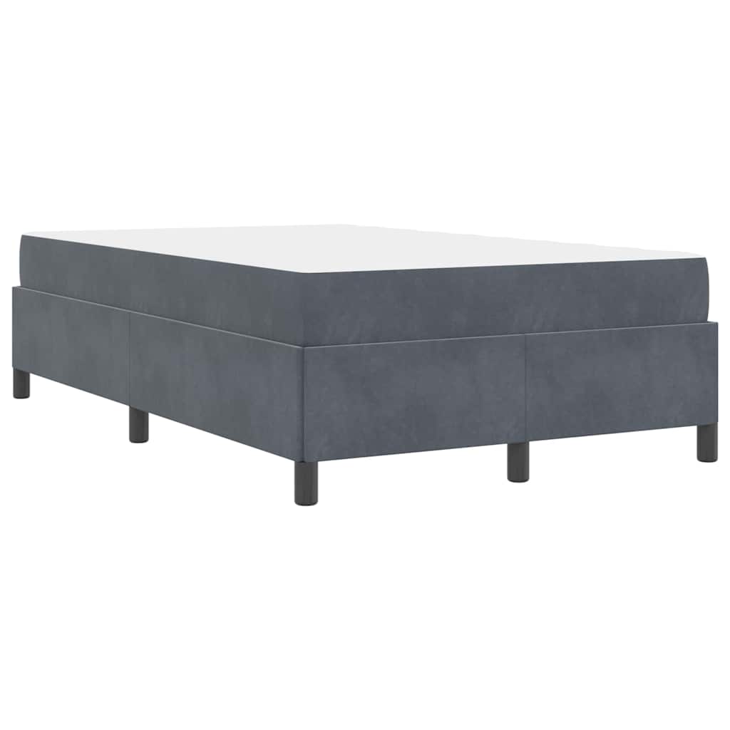 Bettrahmen mit Matratze Dunkelgrau 120 x 200 cm Stoff