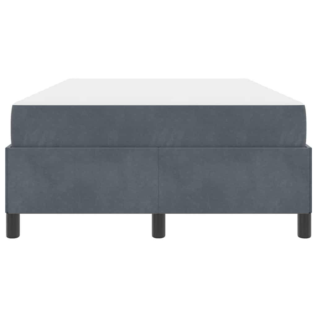 Bettgestell Dunkelgrau und Grau und Weiß 120 x 200 cm Samt