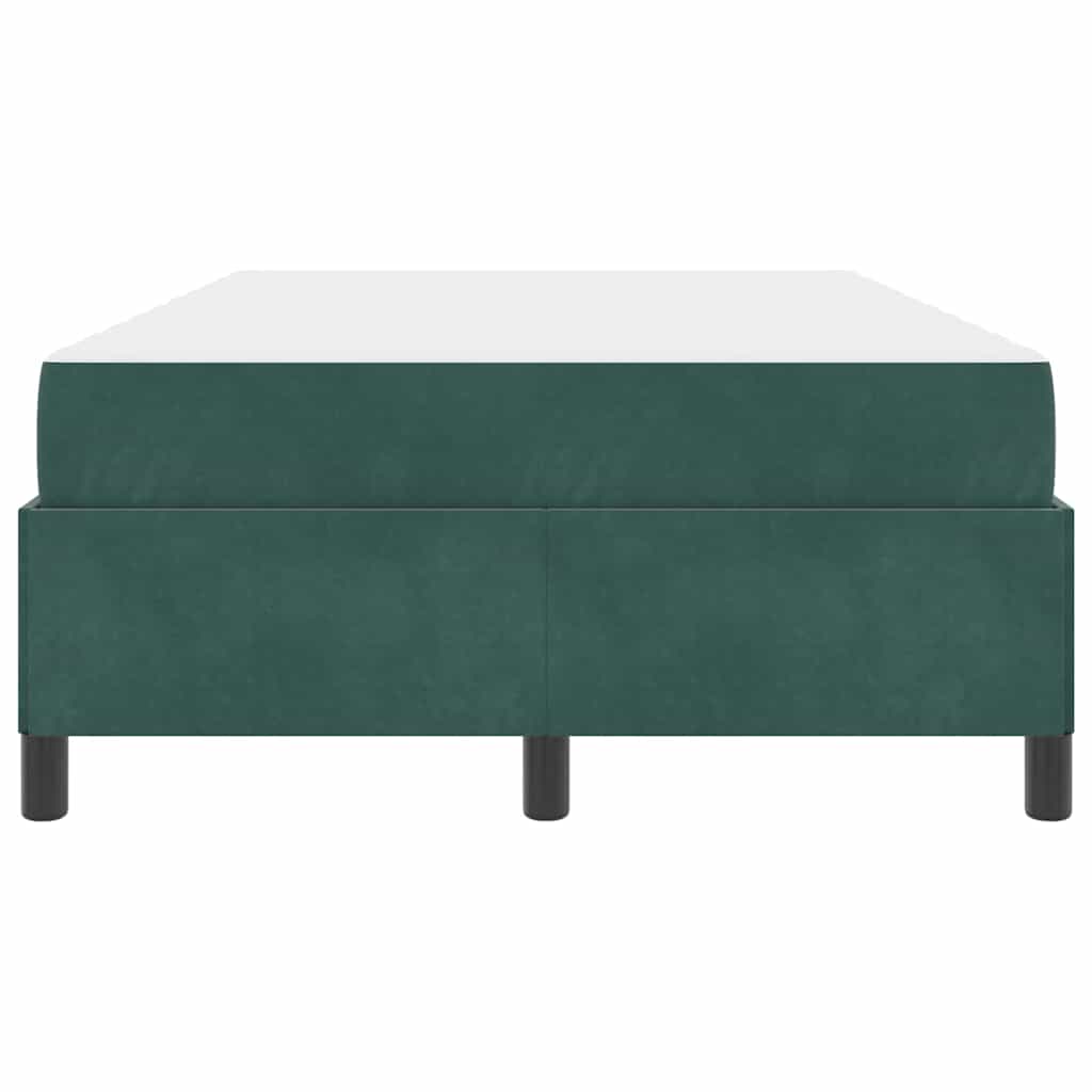 Bettgestell Dunkelgrün und Grün und Weiß 120 x 200 cm Samt