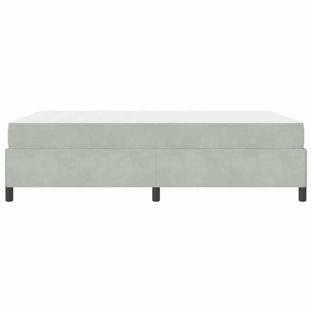 Bettgestell mit Matratze Hellgrau und Grau 140 x 190 cm Samt