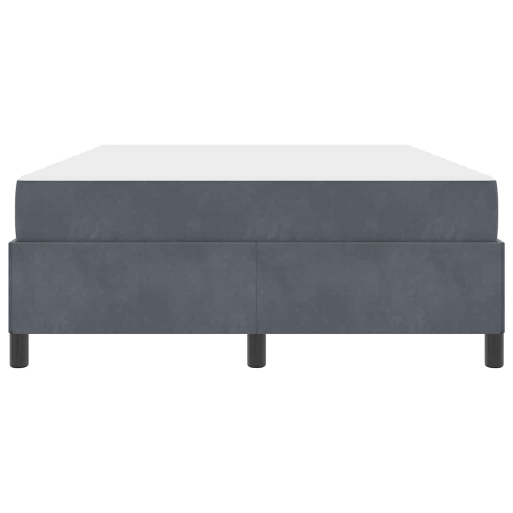 Bettgestell Dunkelgrau und Grau und Weiß 160 x 200 cm Samt