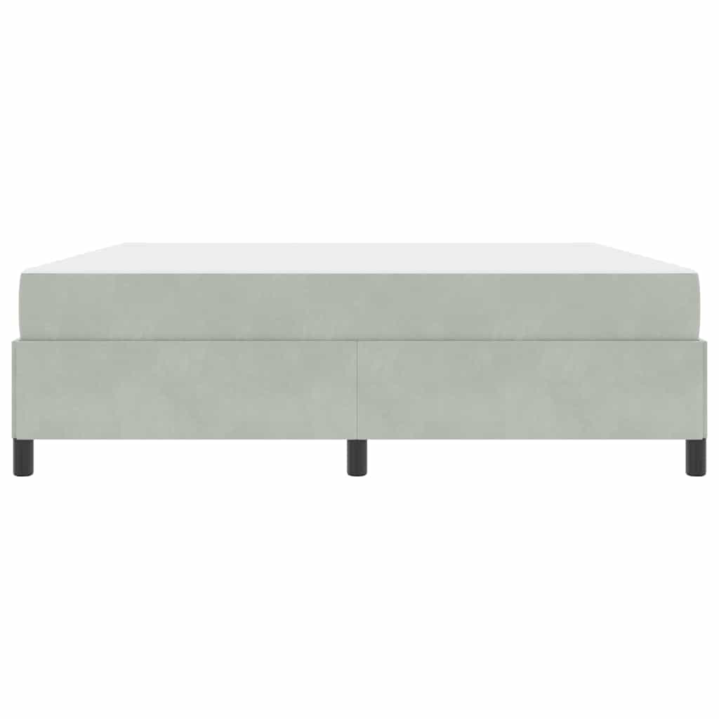 Bettgestell Hellgrau und Grau und Weiß 180 x 200 cm Samt