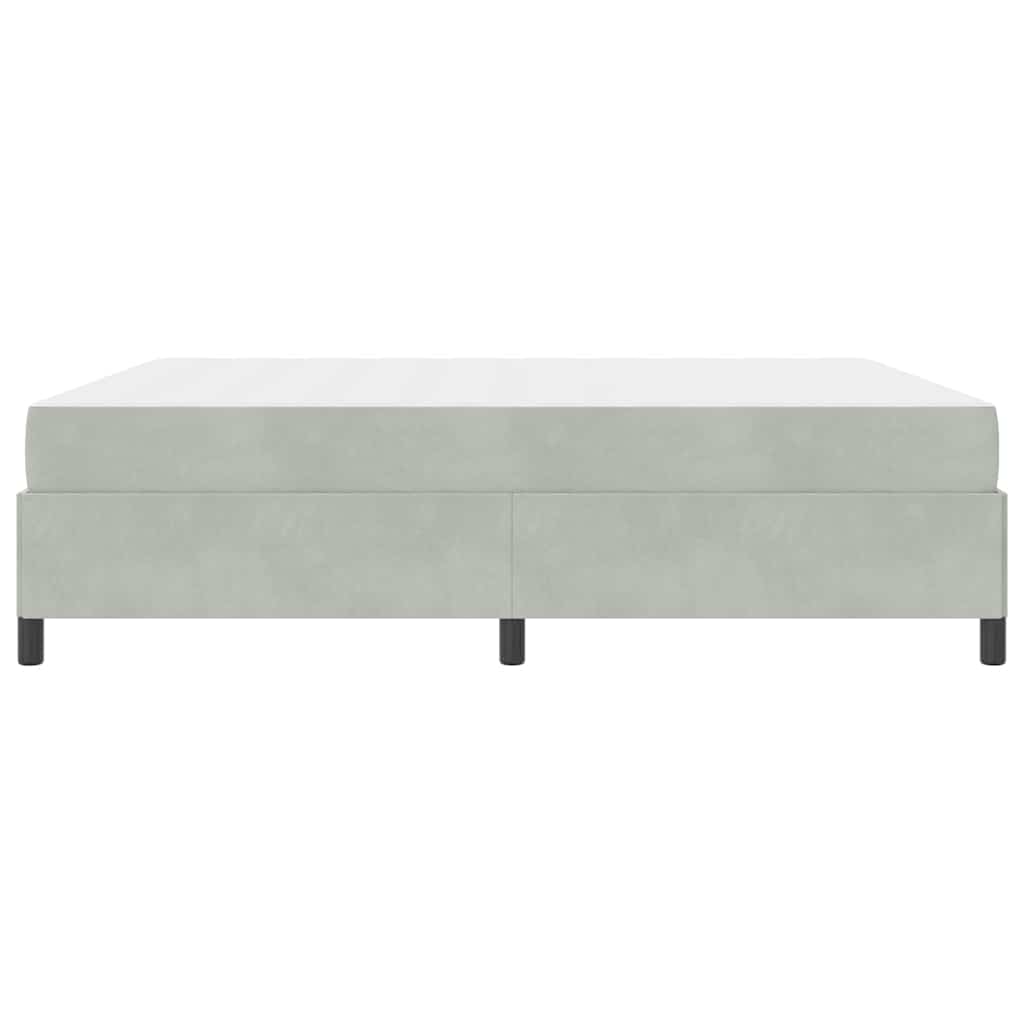 Bettgestell Hellgrau und Grau und Weiß 180 x 200 cm Samt