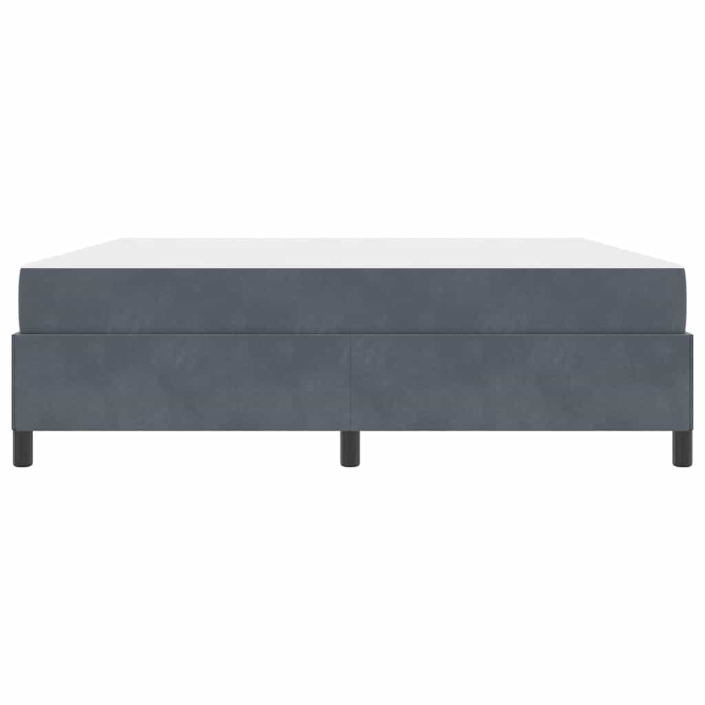 Bettgestell Dunkelgrau und Grau und Weiß 180 x 200 cm Samt