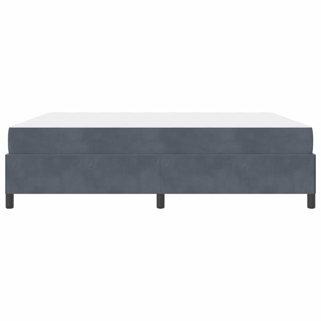 Bettgestell Dunkelgrau und Grau und Weiß 180 x 200 cm Samt