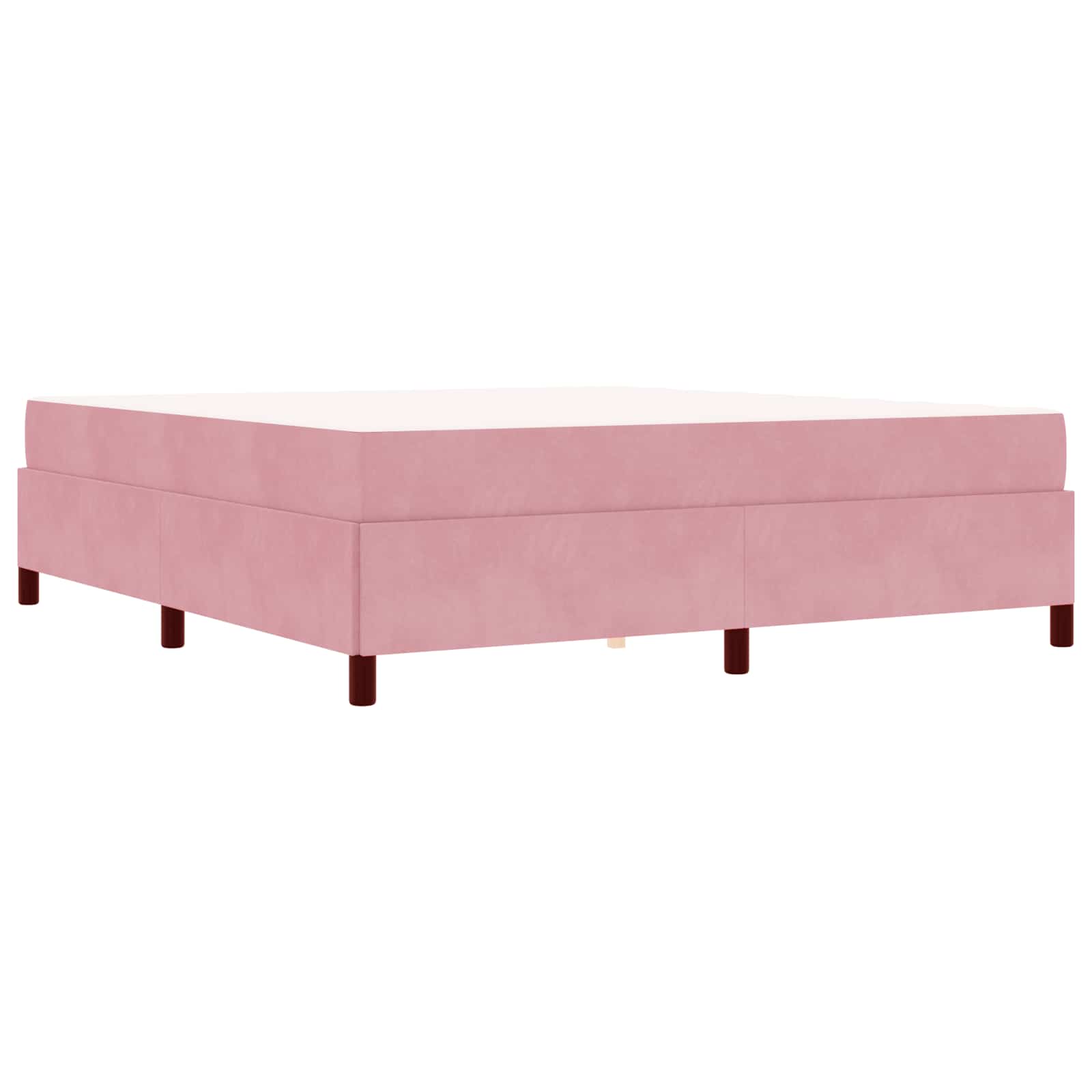 Bettrahmen mit Matratze Rosa 180 x 200 cm Stoff