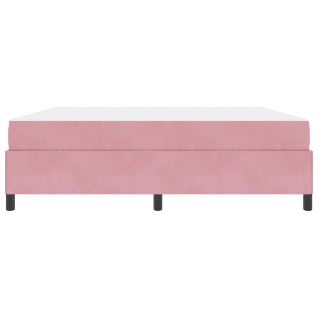 Bettgestell mit Matratze Rosa und Weiß 180 x 200 cm Samt