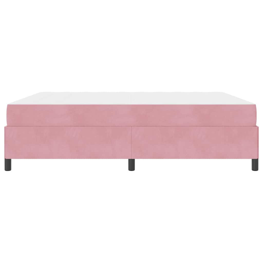 Bettgestell mit Matratze Rosa und Weiß 180 x 200 cm Samt
