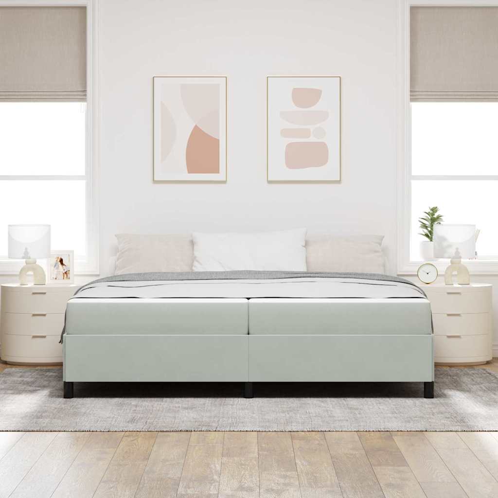 Bettrahmen Hellgrau 200 x 200 cm Stoff