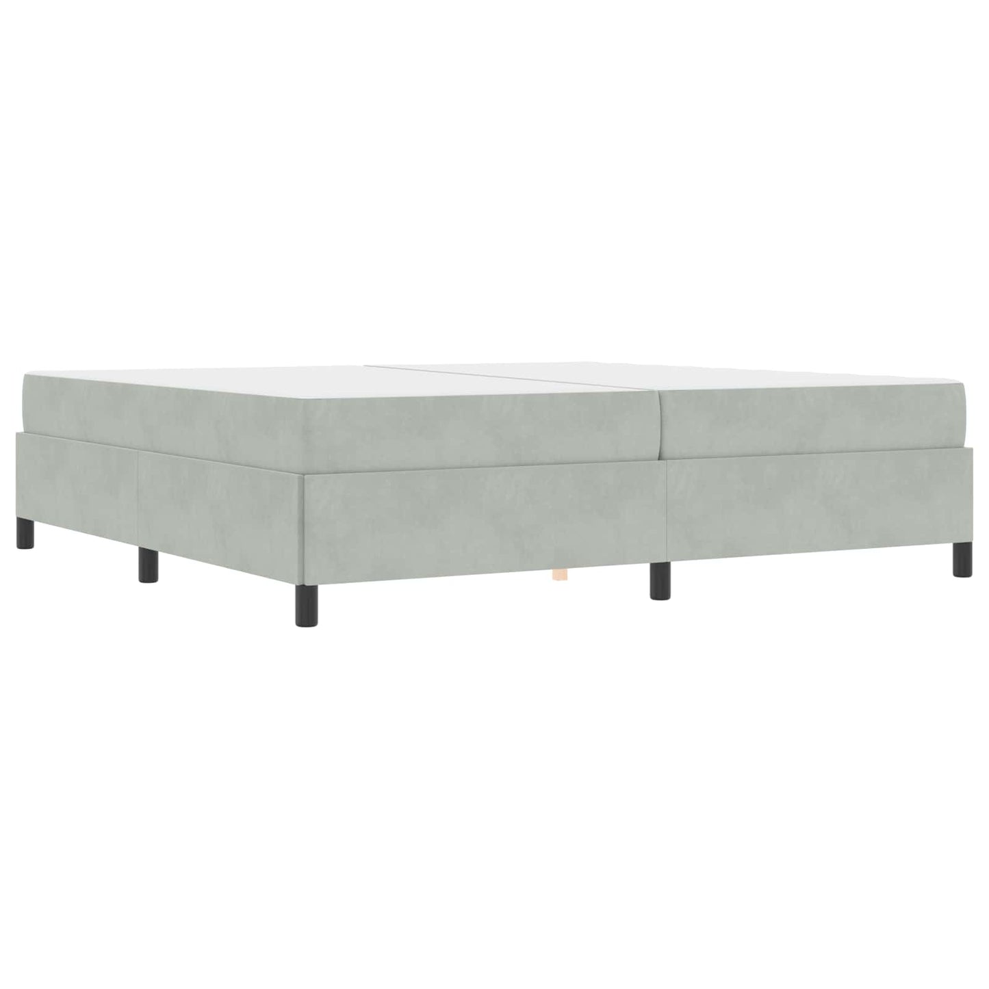 Bettrahmen Hellgrau 200 x 200 cm Stoff