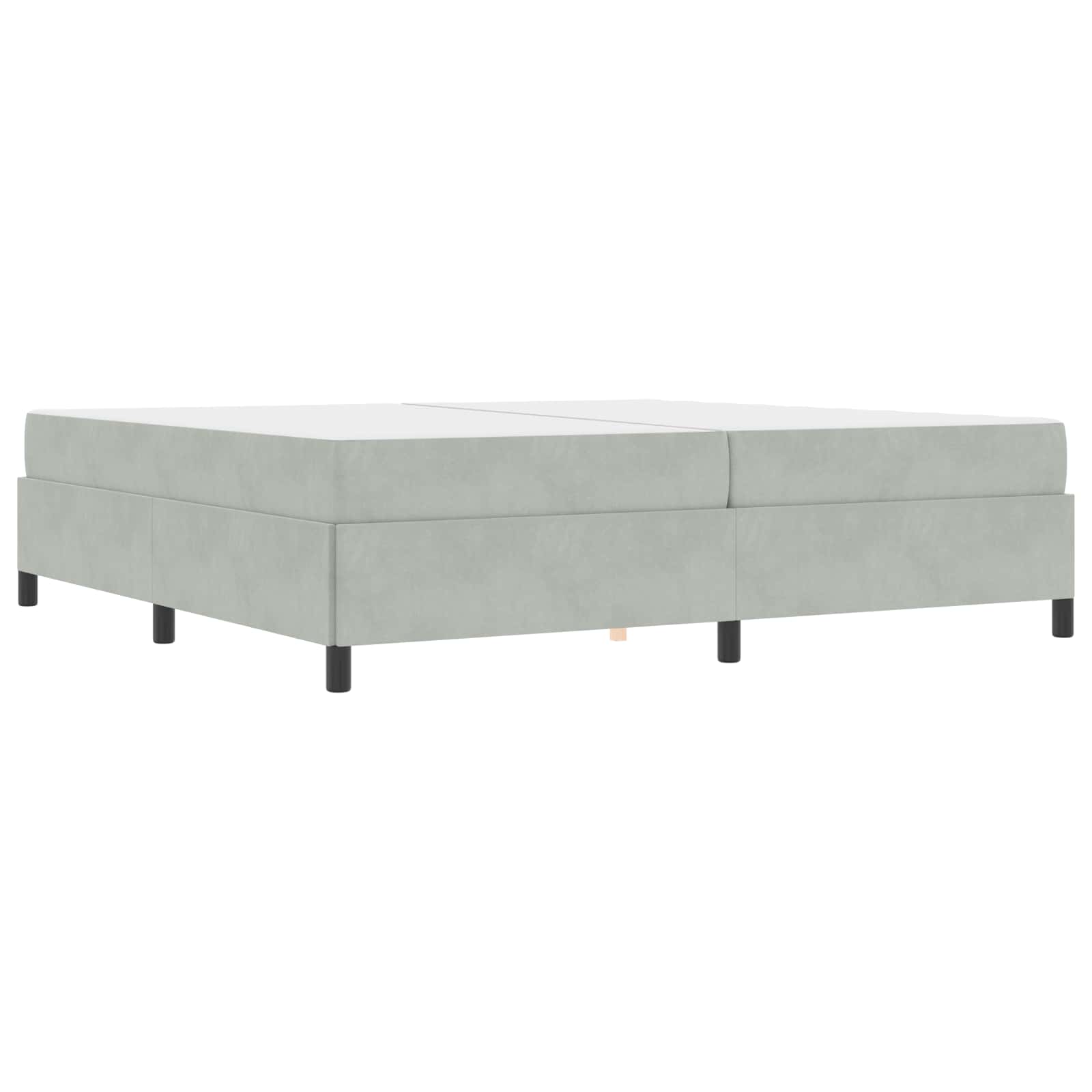 Bettrahmen Hellgrau 200 x 200 cm Stoff