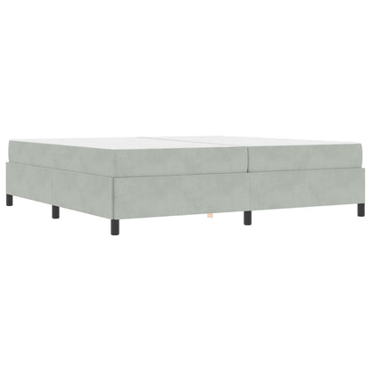 Bettrahmen Hellgrau 200 x 200 cm Stoff