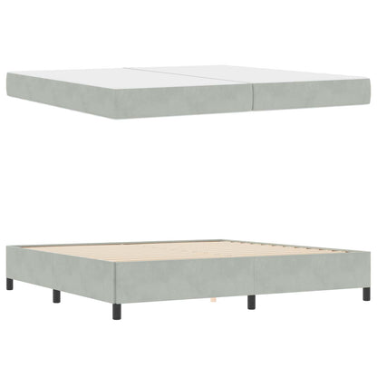 Bettrahmen Hellgrau 200 x 200 cm Stoff