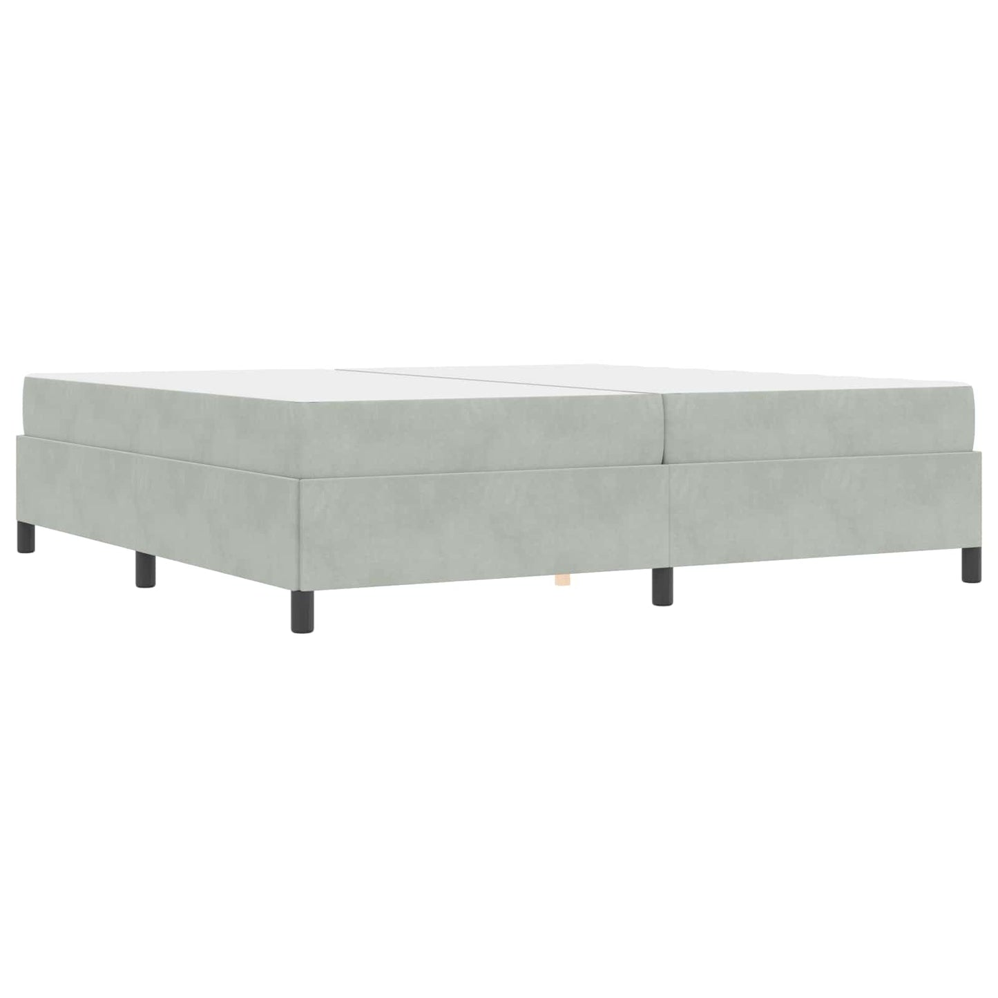 Bettrahmen Hellgrau 200 x 200 cm Stoff