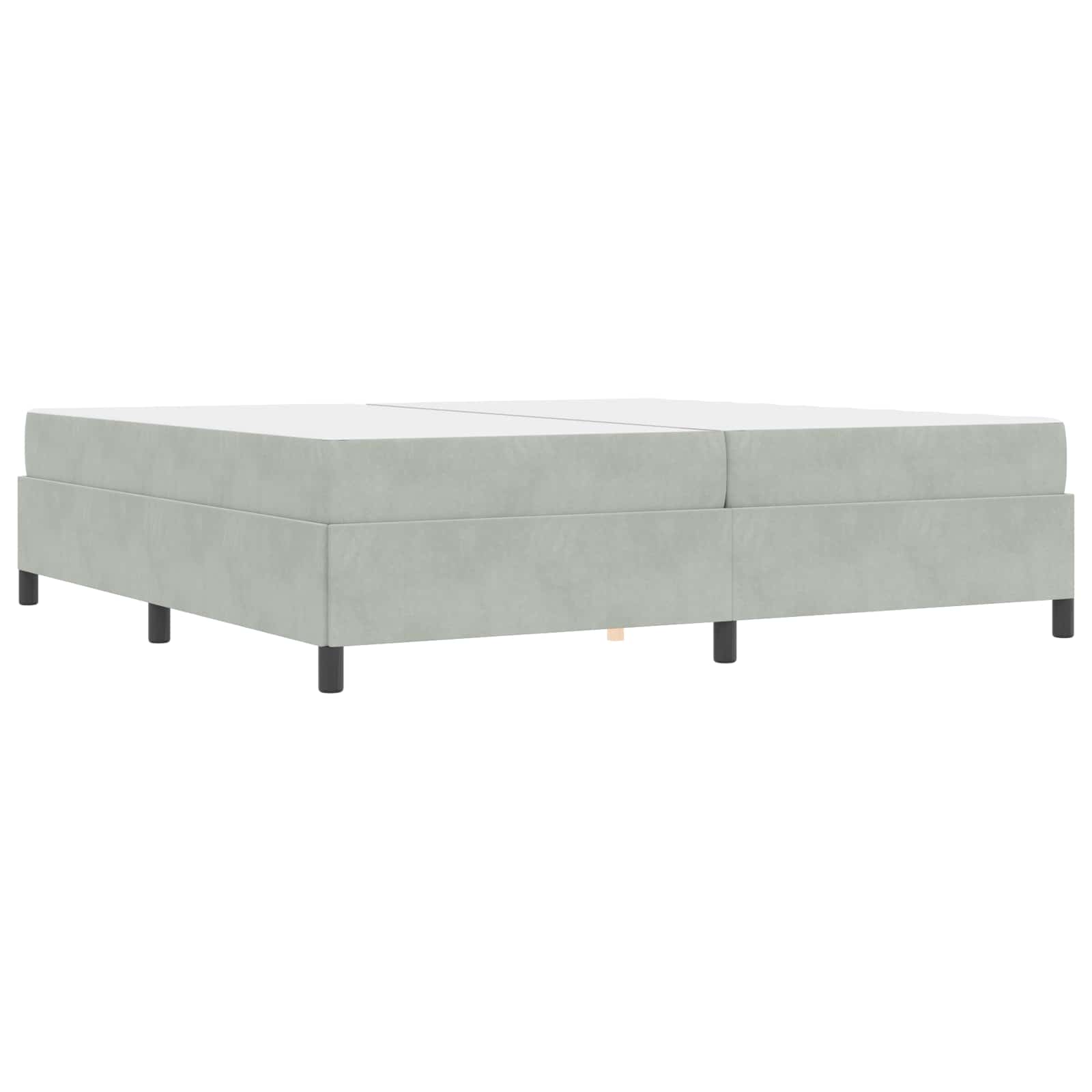 Bettrahmen Hellgrau 200 x 200 cm Stoff