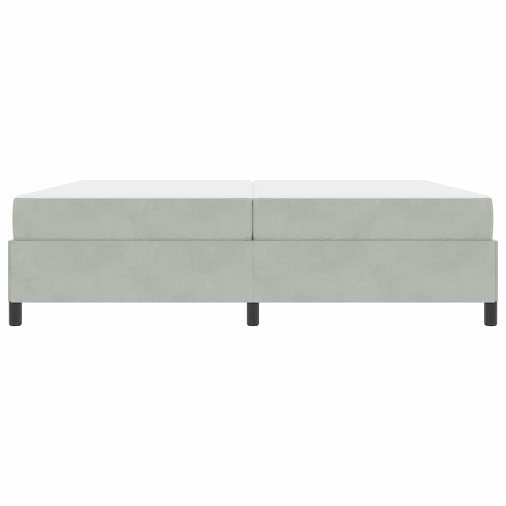 Bettrahmen Hellgrau 200 x 200 cm Stoff