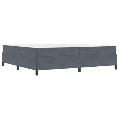 Bettrahmen mit Matratze Dunkelgrau 200 x 200 cm Stoff