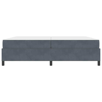 Bettrahmen mit Matratze Dunkelgrau 200 x 200 cm Stoff