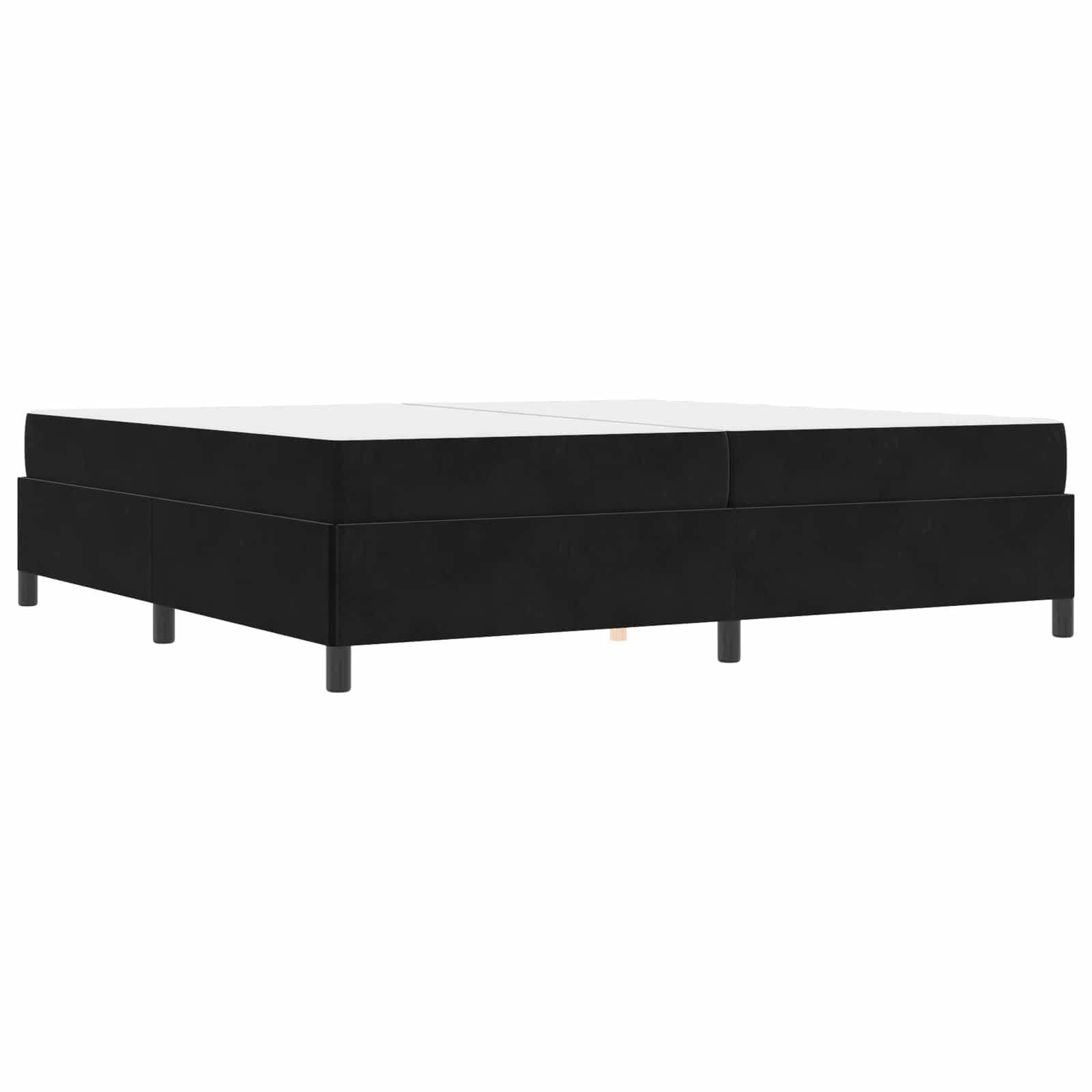 Bettrahmen mit Matratze Schwarz 200 x 200 cm Stoff