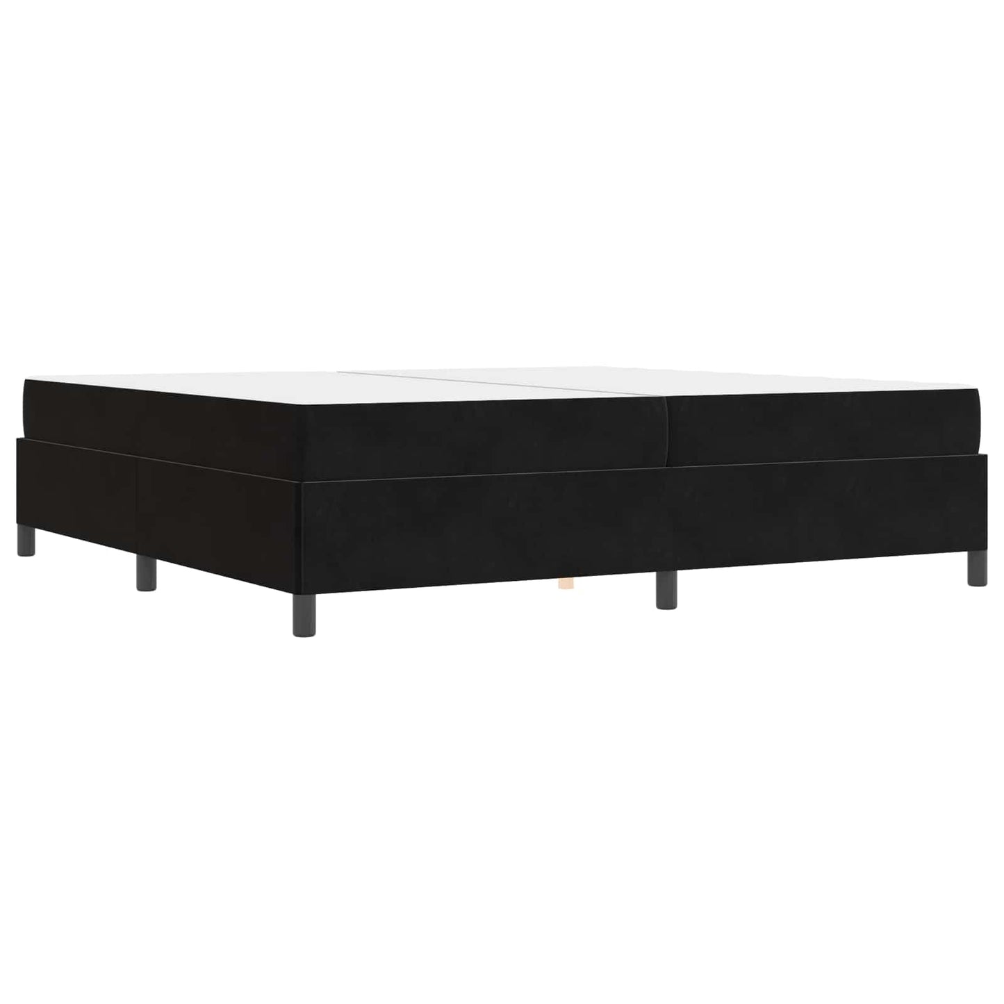 Bettrahmen mit Matratze Schwarz 200 x 200 cm Stoff