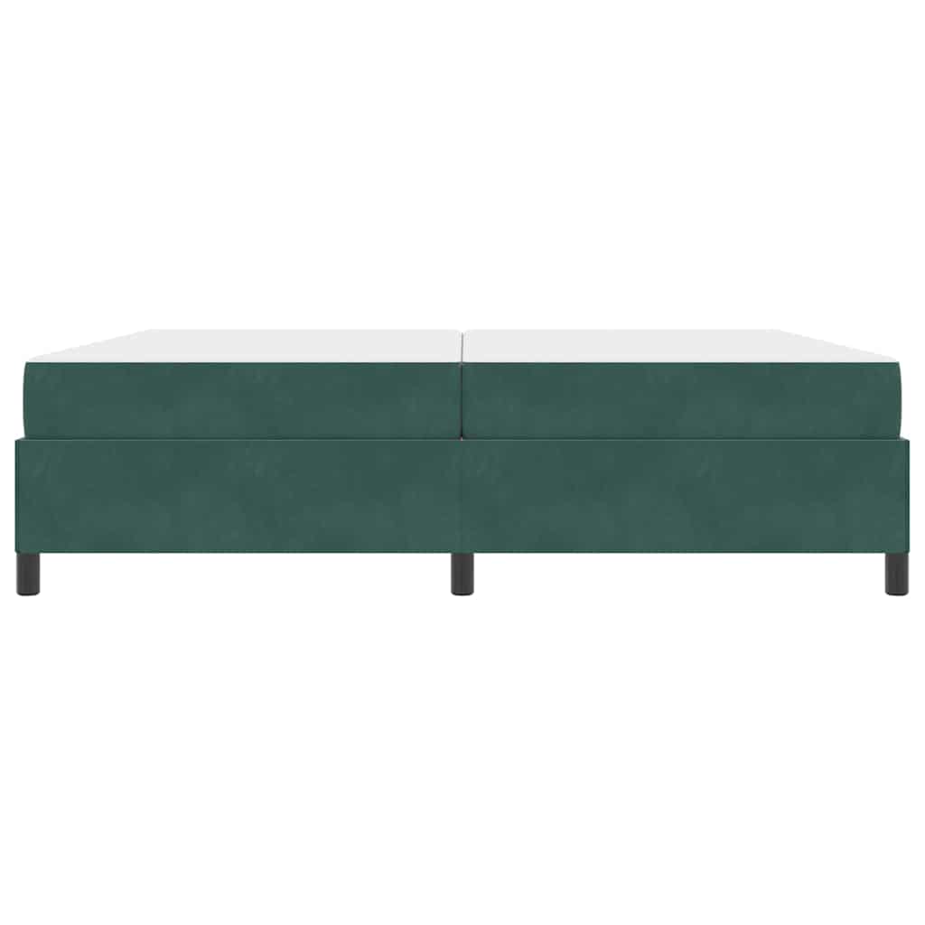 Bettrahmen mit Matratze Dunkelgrün 200 x 200 cm Stoff