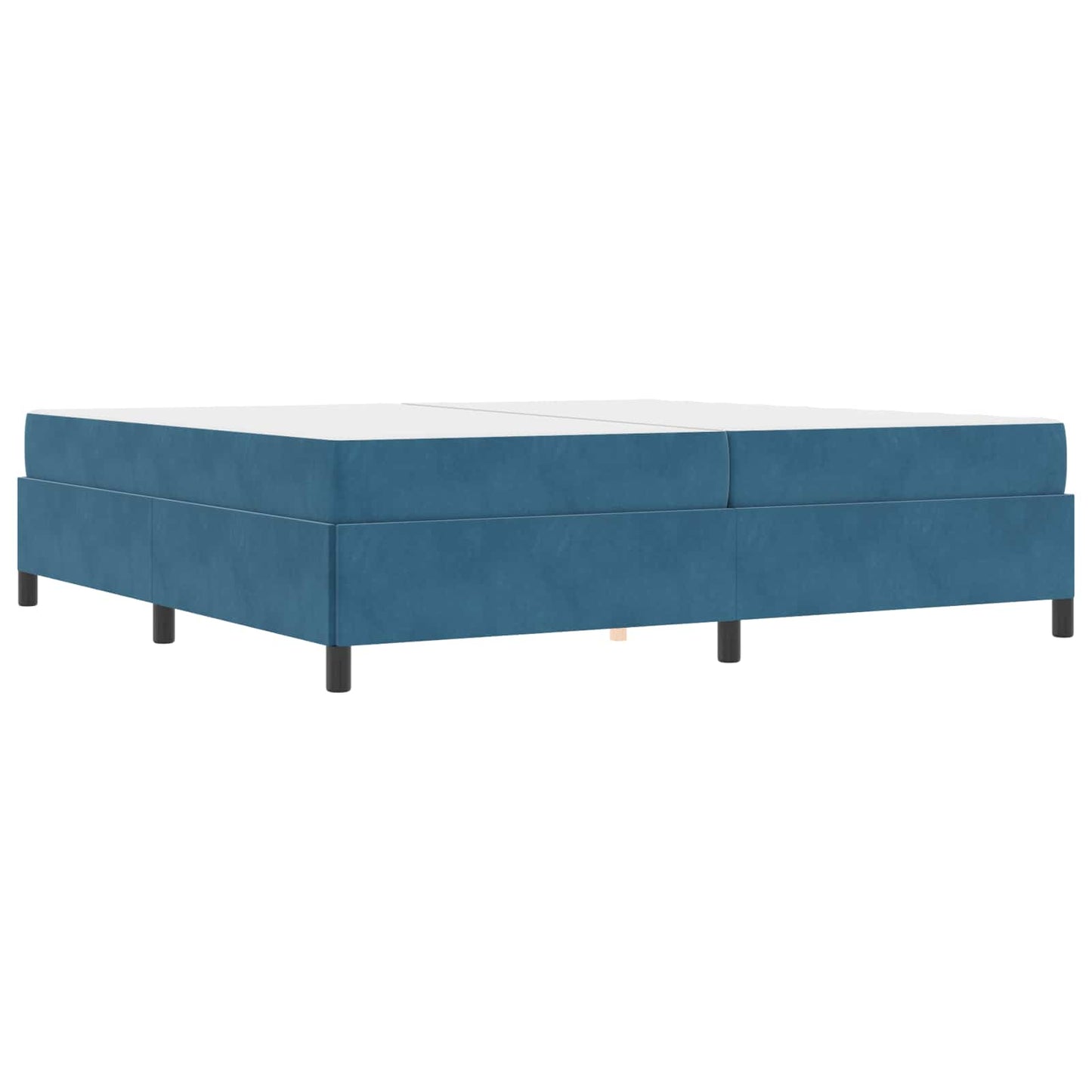Bettrahmen mit Matratze Dunkelblau 200 x 200 cm Stoff