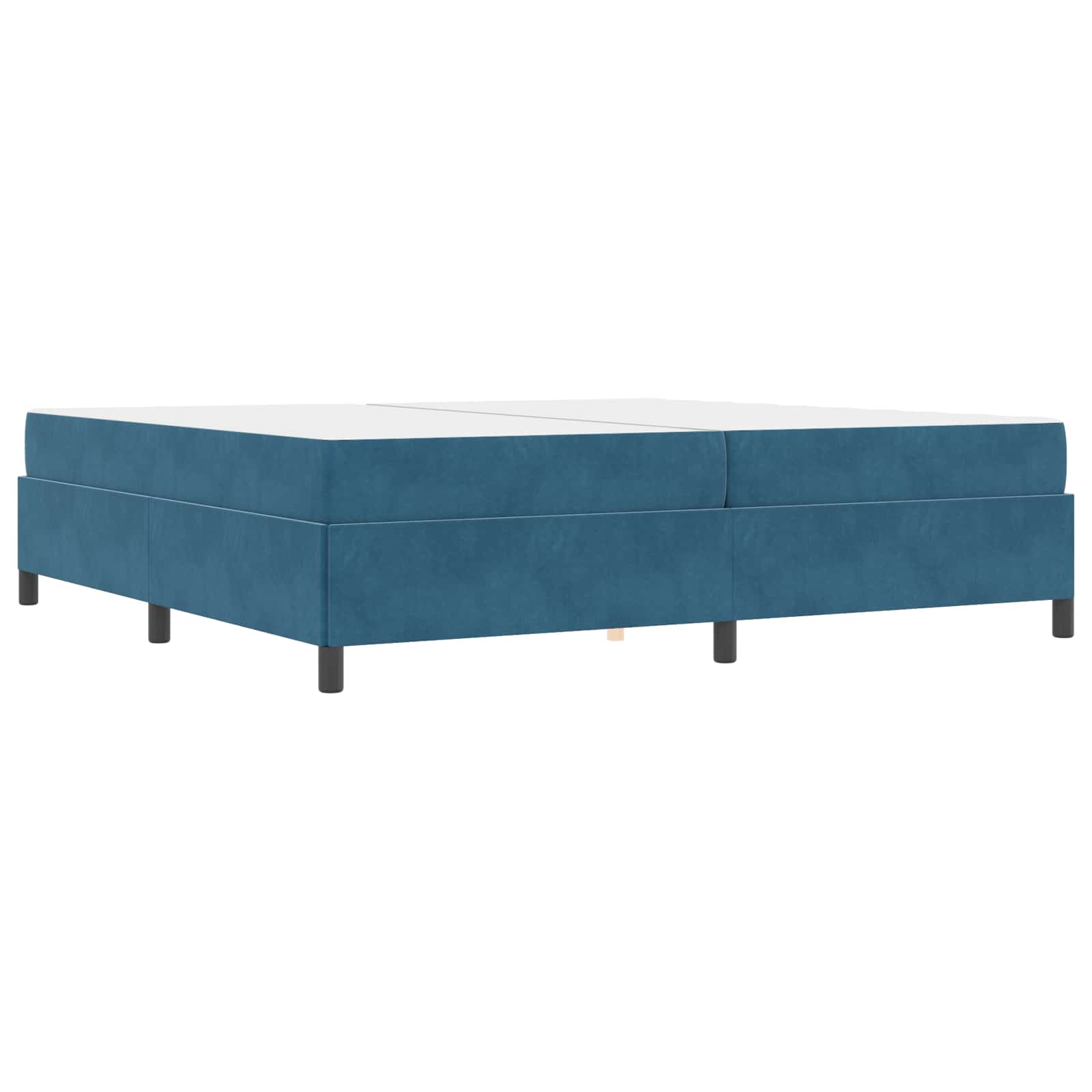 Bettrahmen mit Matratze Dunkelblau 200 x 200 cm Stoff