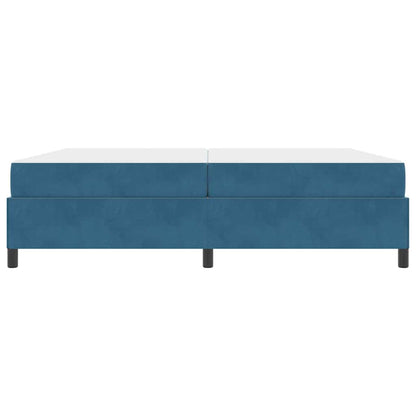 Bettrahmen mit Matratze Dunkelblau 200 x 200 cm Stoff