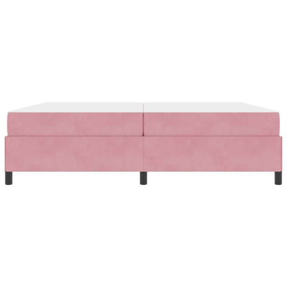 Bettrahmen mit Matratze Rosa 200 x 200 cm Stoff