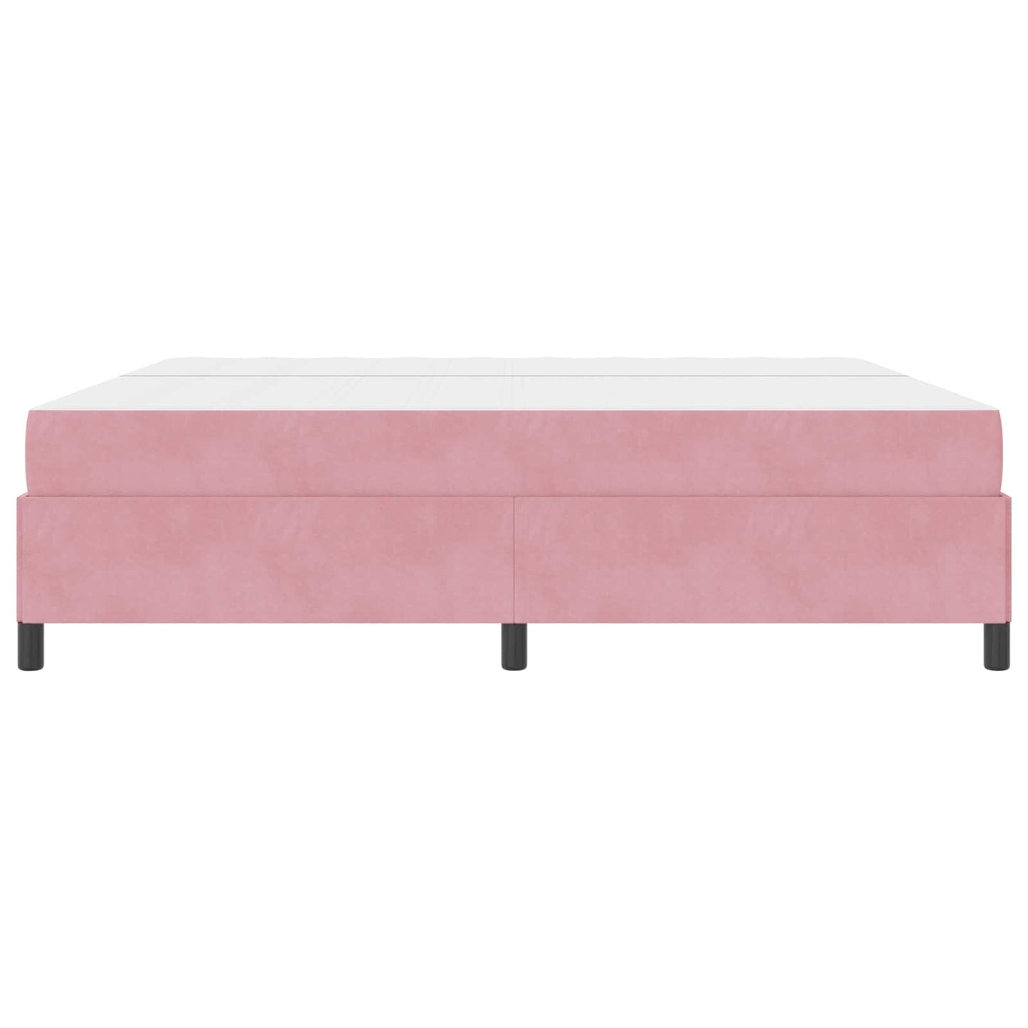 Bettrahmen mit Matratze Rosa 200 x 200 cm Stoff