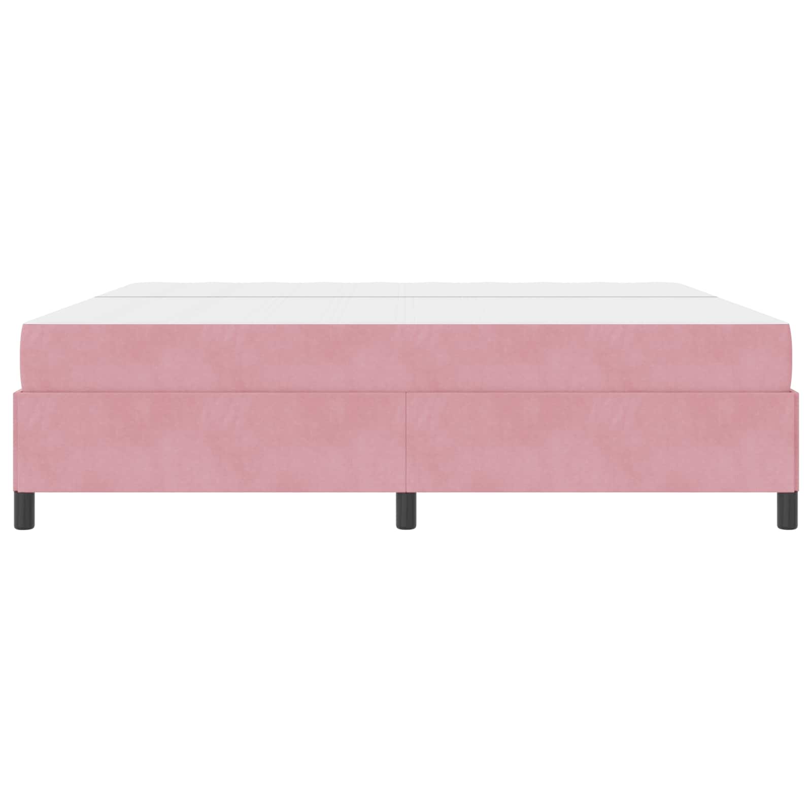 Bettrahmen mit Matratze Rosa 200 x 200 cm Stoff