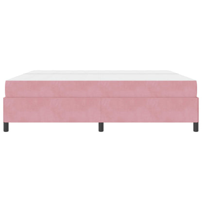 Bettrahmen mit Matratze Rosa 200 x 200 cm Stoff