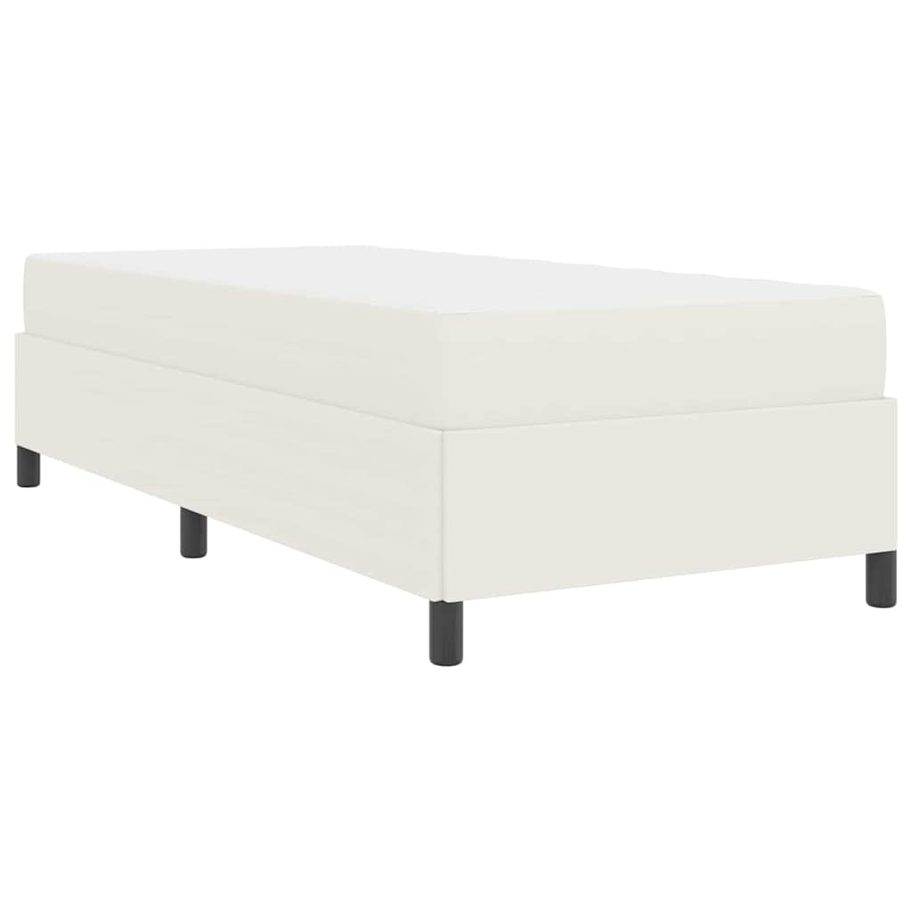 Bettrahmen mit Matratze Creme 90 x 200 cm Stoff