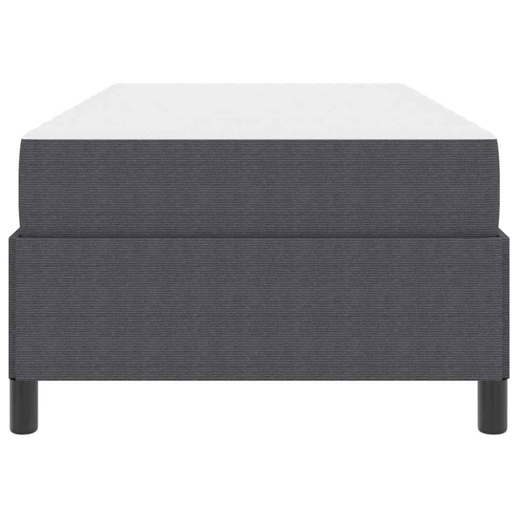 Bettgestell Dunkelgrau 100 x 200 cm Cordstoff