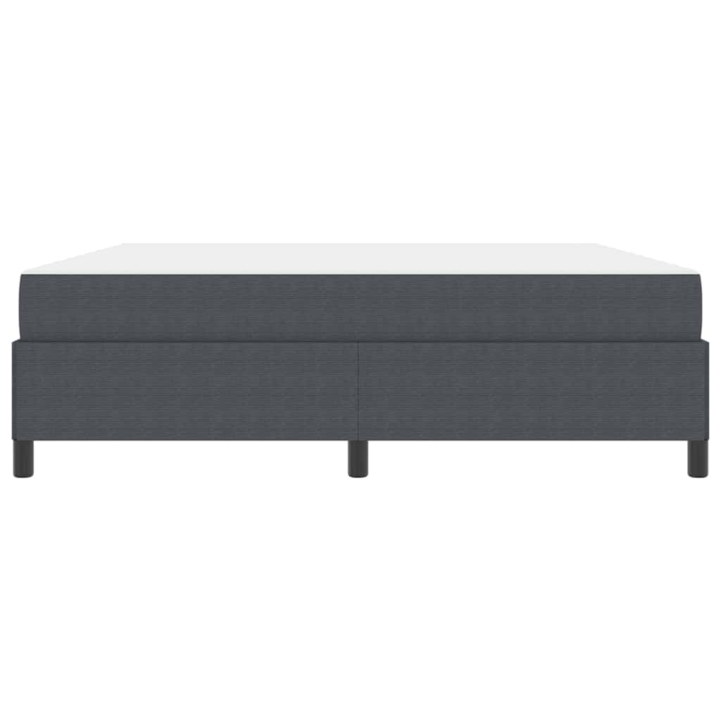 Bettrahmen mit Matratze Dunkelgrau 180 x 200 cm Stoff