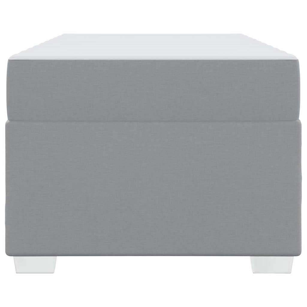 Bettgestell Hellgrau 90 x 190 cm Stoff