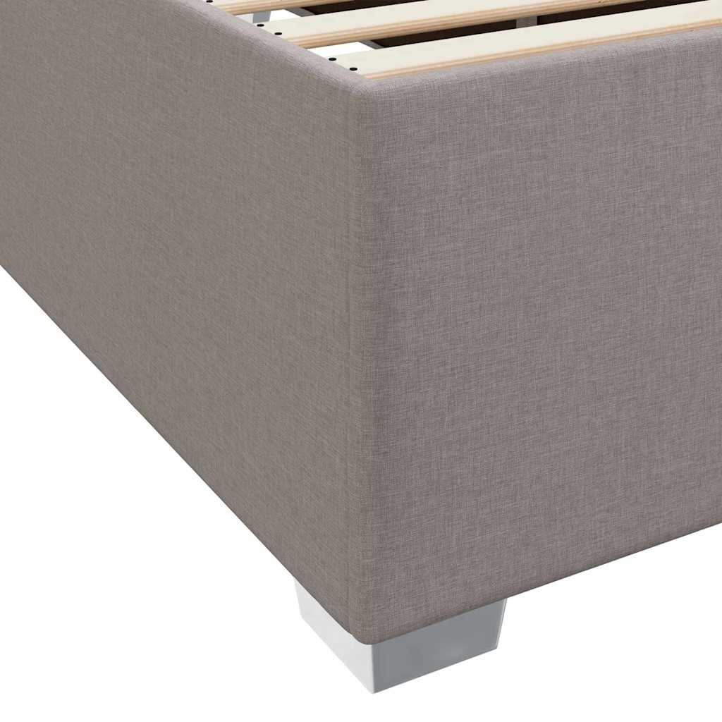 Bettrahmen mit Matratze Taupe 90 x 200 cm Stoff