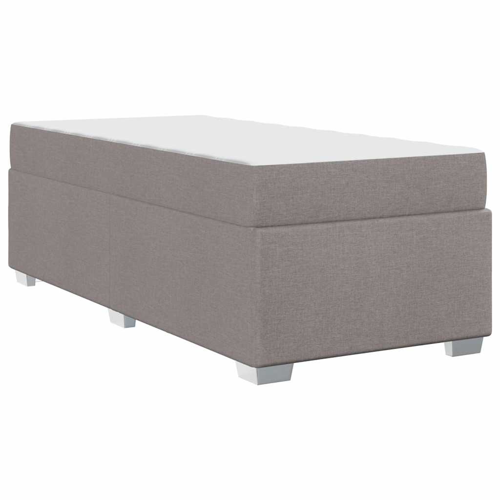 Bettrahmen mit Matratze Taupe 90 x 200 cm Stoff