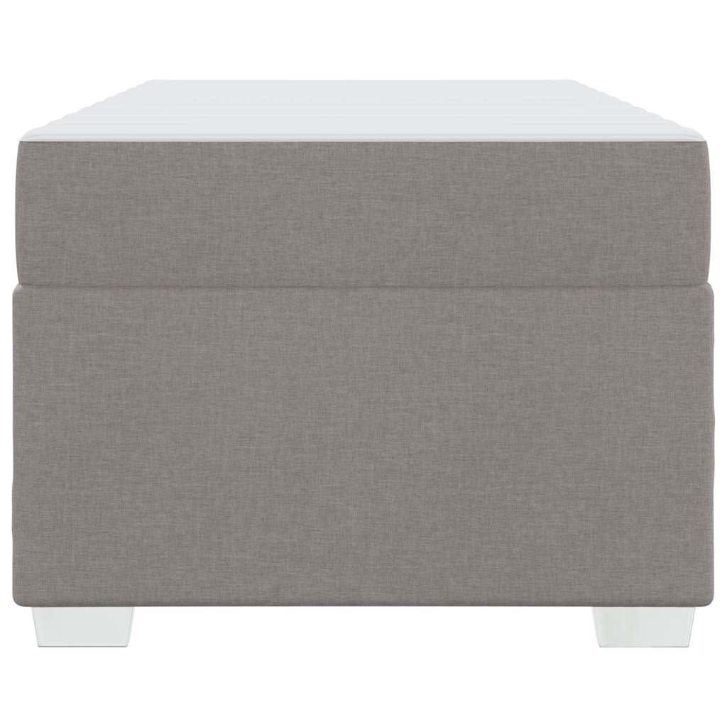 Bettrahmen mit Matratze Taupe 90 x 200 cm Stoff