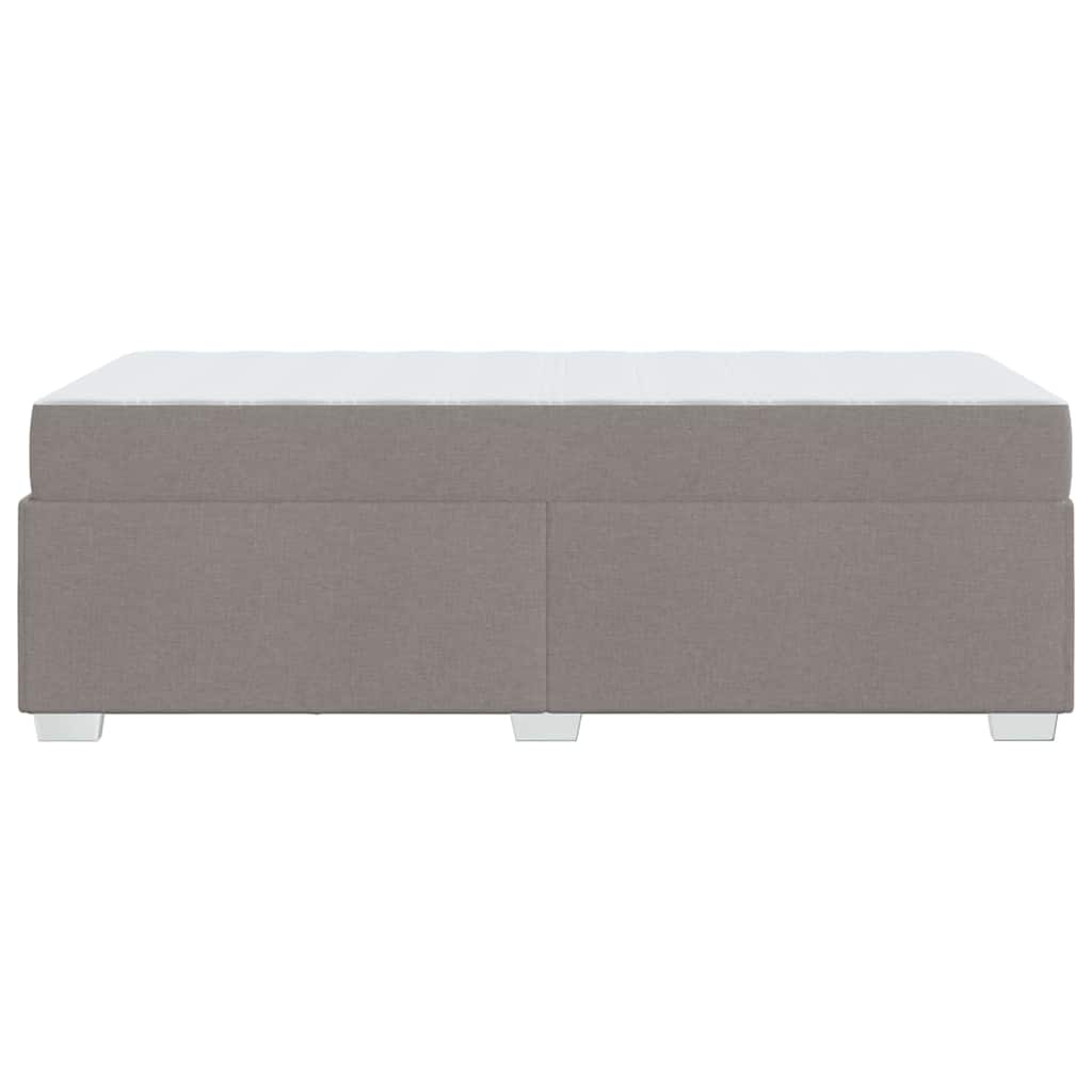 Bettrahmen mit Matratze Taupe 90 x 200 cm Stoff
