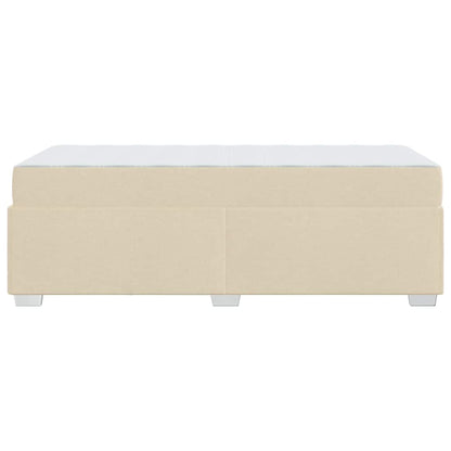 Bettrahmen mit Matratze Creme 90 x 200 cm Stoff