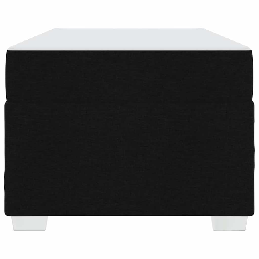 Bettrahmen mit Matratze Schwarz 100 x 200 cm Stoff