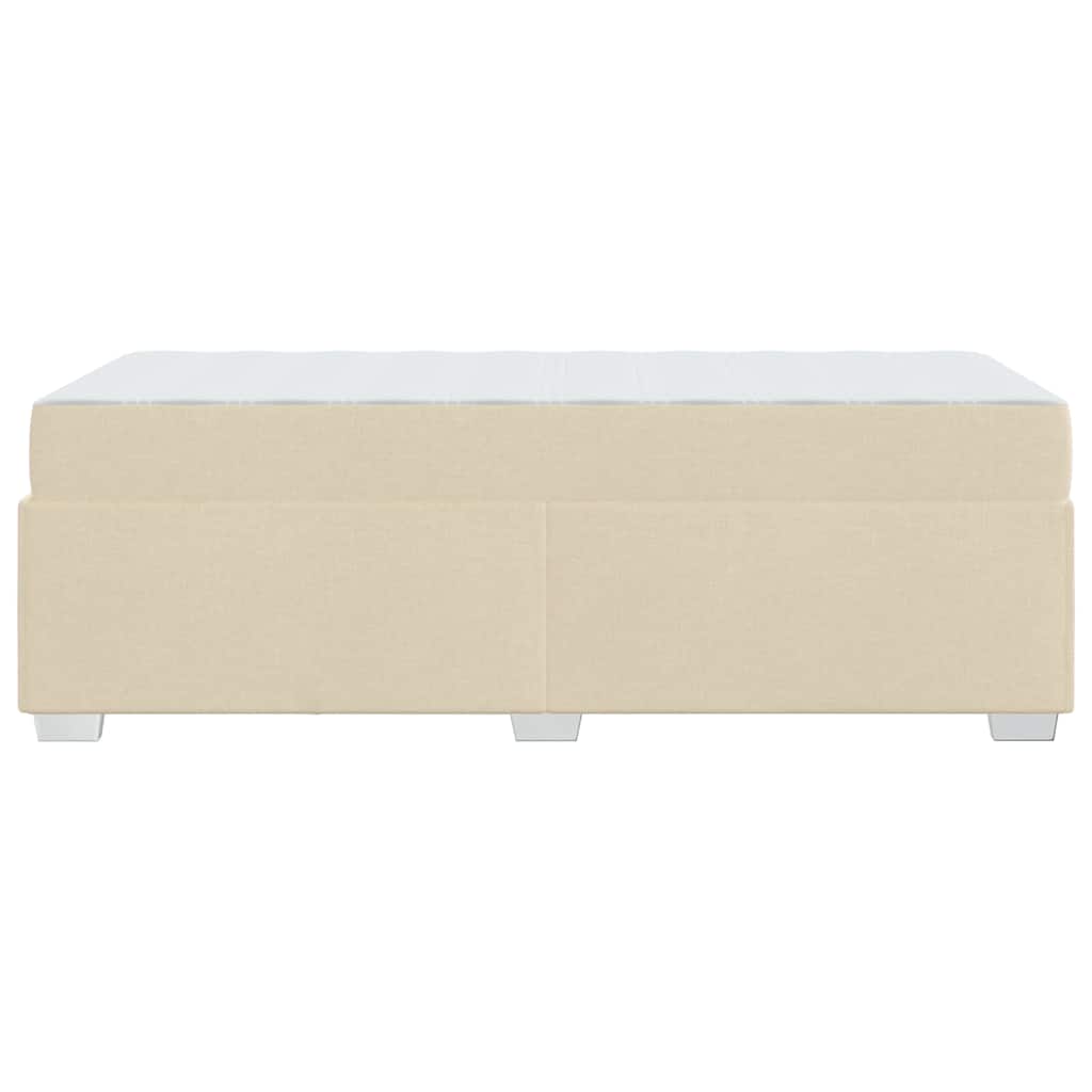 Bettrahmen mit Matratze Creme 100 x 200 cm Stoff