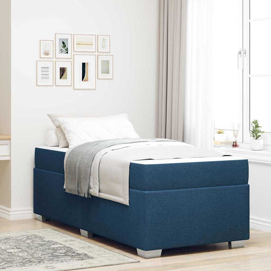 Bettgestell Blau 100 x 200 cm Stoff