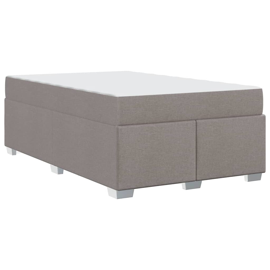Bettrahmen mit Matratze Taupe 120 x 190 cm Stoff